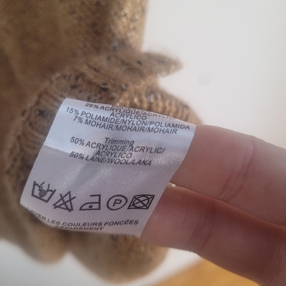 Sandro Paris camel wool mix knit dress - Picture 7 of 8